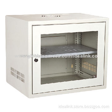 Wall-mounted SPCC Network Cabinet, Made of Cold-rolled Steel Material with Glass Door